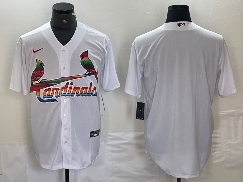 Men St.Louis Cardinals Blank White Nike Game MLB Jersey style 2
